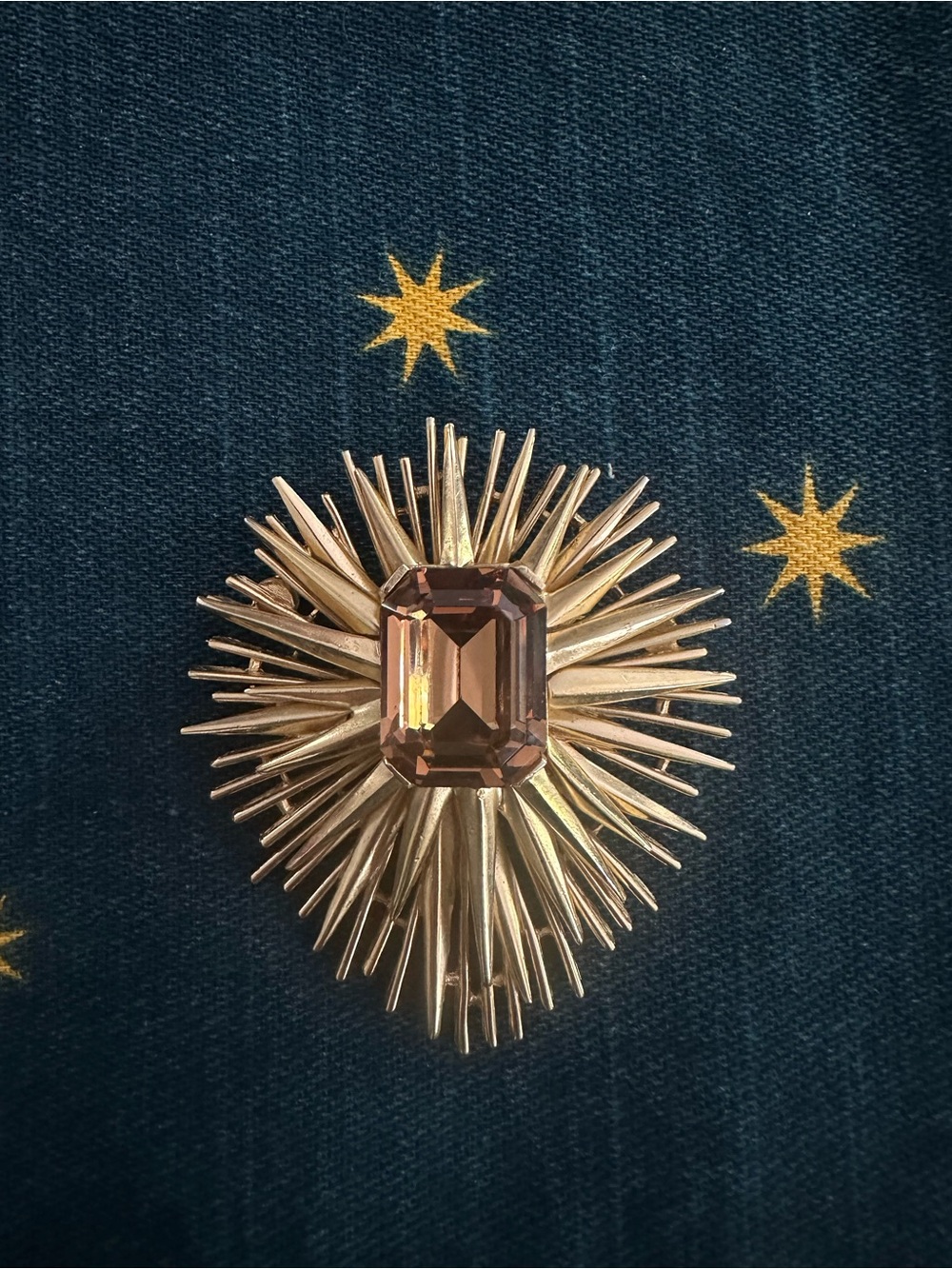 VTG Brooch Crown Trifari "Sputnik" or "Starburst" 1960s - Picture 4 of 7
